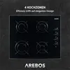 AREBOS Plynová varná doska so 4 horákmi, sklenený povrch, Náhľad obrázku produktu 4