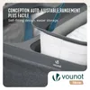 VOUNOT® Wäschekorb 3 Fächer 170L, Wäschesammler mit Deckel  Produktbild-Vorschau 4