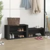 vidaXL Botník černý 150x35x45 cm Dřevěný materiál Náhled obrázku produktu 2