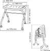 RIDDER Sprchová stolička skladacia 110 kg biela A0050301 Náhľad obrázku produktu 7