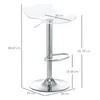 HOMCOM Lot de 2 tabourets de bar design contemporain assise Voir les images du produit 5