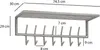 A diagram of a silver metal wall-mounted coat rack with dimensions indicated by text and lines. Produktbild-Vorschau