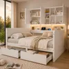 Merax Kinderbett 140x200 cm mit Stauraum, Tagesbett mit LED Produktbild-Vorschau 7