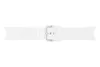A white watch strap is shown against a white background. Produktbild-Vorschau