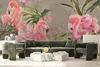 Muralo Vlies Fototapete FLAMINGOS Vögel Blumen Blätter Produktbild-Vorschau 5