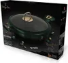 A product box for a Berlinger Haus shallow pot with lid, featuring a dark background with scattered green gemstones and gold accents. Anteprima dell’immagine prodotto
