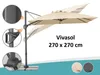 Schneider Ampelschirm VIVASOL 270 x 270 cm natur – 3-fach Produktbild-Vorschau 3
