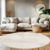 Teppium Tapis Rond 160 cm Crème, Shaggy Poils Longs, Doux, Voir les images du produit 2