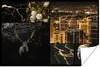 MuchoWow® Poster Collage - Mädchen mit Perlenohrring - Gold Produktbild-Vorschau 1