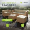 Juskys Polyrattan Lounge Punta Cana L creme – Gartenlounge Produktbild-Vorschau 2