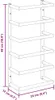 vidaXL Vešiak na uteráky biely 24x12x48 cm Oceľ Náhľad obrázku produktu 7