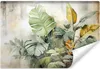 Muralo Vlies Fototapete Tropische BLÄTTER Aquarell Produktbild-Vorschau 1