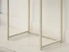 Close-up view of the base of a narrow console table with a beige/cream metal frame. Produktbild-Vorschau