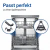 An open dishwasher with close-up insets of plastic accessories. Anteprima dell’immagine prodotto