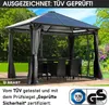 Alu Gartenpavillon SUMMERDREAM 3x3 grau inkl. LEDs Produktbild-Vorschau 4
