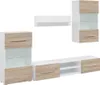 vidaXL Parete attrezzata a 5 pezzi con illuminazione a LED Anteprima dell’immagine prodotto 1