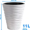 Květináč SAND s vkladem 34,5 cm - barva: bílá Anteprima dell’immagine prodotto 6