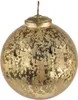 Guaina natalizia Clayre & Eef Ø 9 cm in vetro color oro Anteprima dell’immagine prodotto 1
