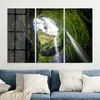DEQORI Glasbild Echtglas 3x50x100 cm 'Höchster Wasserfall Produktbild-Vorschau 4
