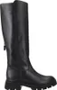 A black leather knee-high boot with a lug sole. Produktbild-Vorschau