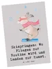 Mr. & Mrs. Panda Postkarte Skispringen Kunstflug - Grau Produktbild-Vorschau 1