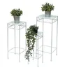 DanDiBo Blumenhocker Weiß Metall Eckig Blumenständer 96314 Produktbild-Vorschau 1