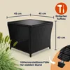 Tavolino da giardino in polyrattan, nero, 45x45x40 cm, Anteprima dell’immagine prodotto 4