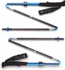 Trekkingstöcke "Distance Carbon FLZ" von Black Diamond; leicht und faltbar; mit ergonomischen Griffen und blauen Akzenten. Podgląd zdjęcia produktu