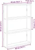 Wandregal Schwarz 43x9x60 cm Holzwerkstoff Produktbild-Vorschau 9
