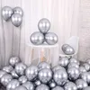 Ballons métalliques argent chrome fête anniversaire Voir les images du produit 7
