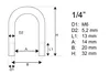 DROMET Bügelschraube M6 x 14 mm (1/4") Typ B U-Bolzen Produktbild-Vorschau 2