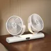 3-in-1 Akku Doppel-Kopf Ventilator mit Nachtlicht, 3000mAh, Produktbild-Vorschau 3
