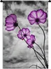 MuchoWow® Wandteppich Wandbehang Blumen - Schwarz - Weiß - Produktbild-Vorschau 1