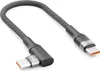 deleyCON 0,15m 100W USB C Ladekabel Kurz Winkel 90 Grad Produktbild-Vorschau 1