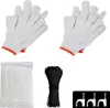 A collection of tools and accessories, including gloves, cable ties, and cable clips, arranged on a white background. Náhled obrázku produktu