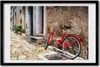 Bild 60x40 MDF-Rahmen, Wandkunst rotes Fahrrad Produktbild-Vorschau 1
