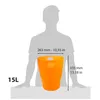 Exacompta 8x Papierkorb Ecobin, 15 Liter, Linicolor - Produktbild-Vorschau 2