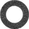 A close-up, centered shot of a black ring-shaped abrasive cleaning wheel against a white background. Produktbild-Vorschau