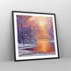 Gerahmtes Poster - Schwarzer Rahmen - Brücke Schnee Wald - Produktbild-Vorschau 8