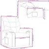 vidaXL Fauteuil de massage brun foncé Tissu Voir les images du produit 7