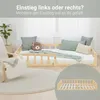 Homestyle4u Kinderbett Natur mit Rausfallschutz 120x200 cm Produktbild-Vorschau 3