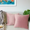 Lionmood Premium Samt Kissenbezug Rosa 40x40cm -1er- Velvet Produktbild-Vorschau 2