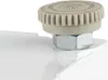 A close-up view of a universal base for a washing machine or dryer, showing the adjustable foot and a nut. Náhled obrázku produktu