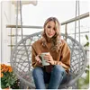 Hängesessel im Boho-Stil, grau Produktbild-Vorschau 7
