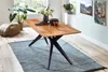 Esstisch Akazie Natur massiv schwarz 200 x 100 cm schweizer Produktbild-Vorschau 1