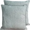 2er Set Kissenhüllen 45x45 cm hellgrau meliert als weiche Produktbild-Vorschau 1