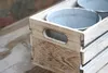 3 Pflanzentöpfe in Holzkiste im Shabby Look, Kräutertopf, Produktbild-Vorschau 4