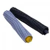 Two vacuum cleaner brush rolls, one gray and one black, are shown against a white background. Voir les images du produit