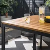 home24 Gartentisch - Akazie massiv / Aluminium Produktbild-Vorschau 5