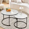 Table basse avec motif marbré et cadre métallique. Ensemble Voir les images du produit 1